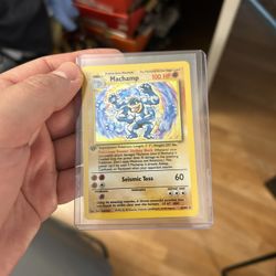 Machamp 1st Edition Holo Pokemon Card
