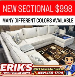 New beige ivory sectional