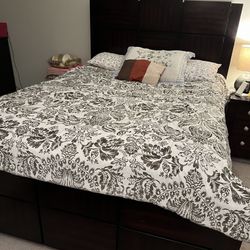 Two piece complete bedroom set, all wood