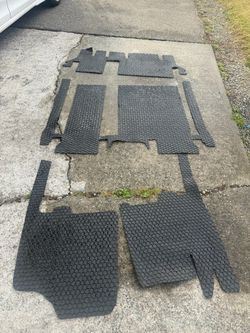Floor Mats for Toyota Sienna Van (8 Seater) - Heavy Duty All Weather Custom Fit Rubber Mats - Compatible with Models 2011-2020 | Set