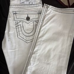 white true religion jeans 32