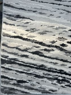 Area Rug ~ (8 X 10) Ivory, Grays& Black Colors