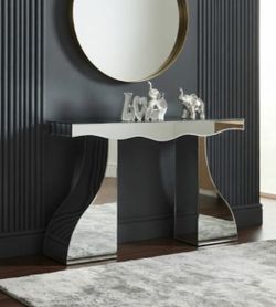 DESIGN CONSOLE TABLE MIRROR GOLD