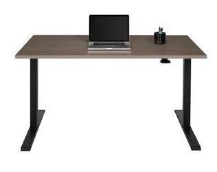 Realspace® Magellan 60"W Pneumatic Height-Adjustable Standing Desk, Gray
