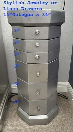Vintage Style Octagonal Lingerie or Jewelry Chest