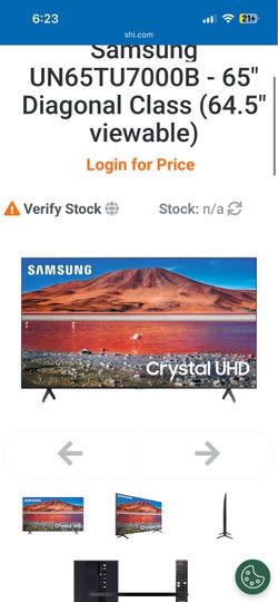 Samsung 65" Diagonal Class (64.5" viewable)