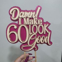 60th Cake Topper