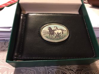 Black leather wallet