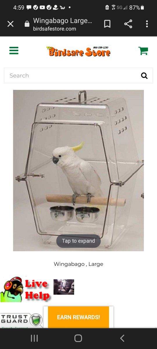 Winnebago cyberglass cage for parrot