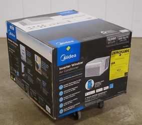 MIDEA 12,000 BTU Smart Inverter Air Conditioner Window Unit w/ Heat & Dehumidifier, Remote, Unused