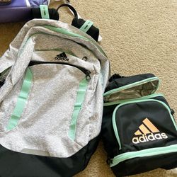 Adidas Backpack (like New) & Lunchbox 