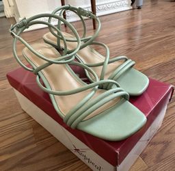 Pale Green Sandals 