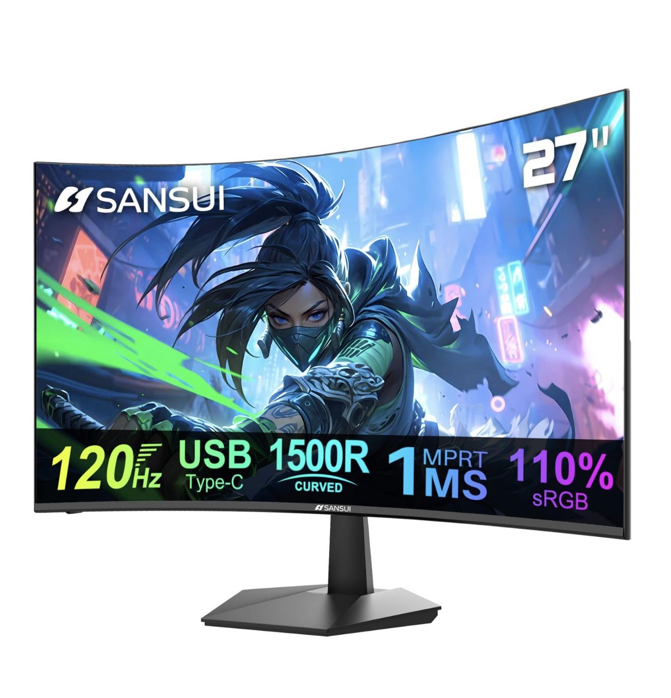 SANSUI 27” Gaming / Work Monitor New .