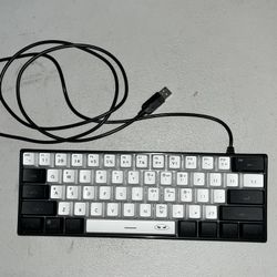 Magegee Membrane Keyboard Ts91 Black And White 61 Keys