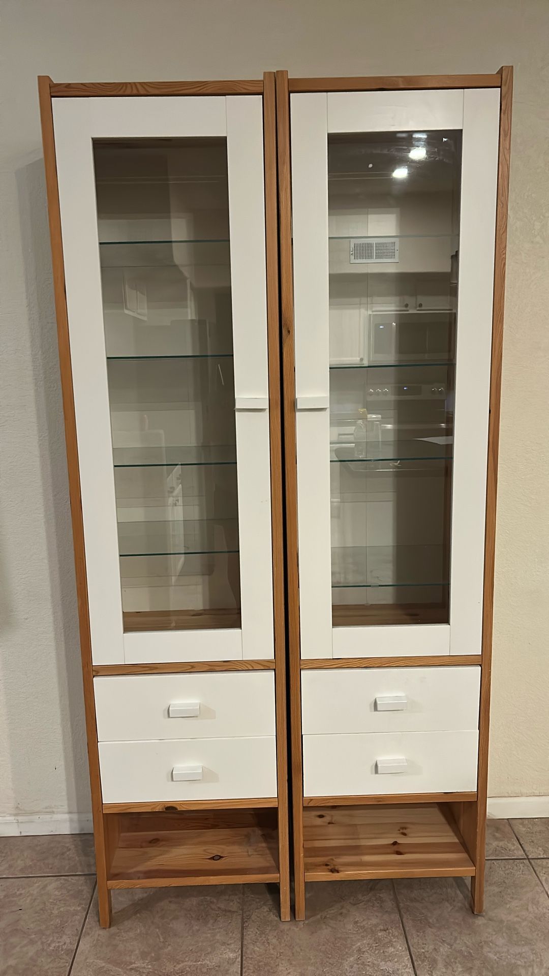 Like New Pair Of Ikea Cabinets