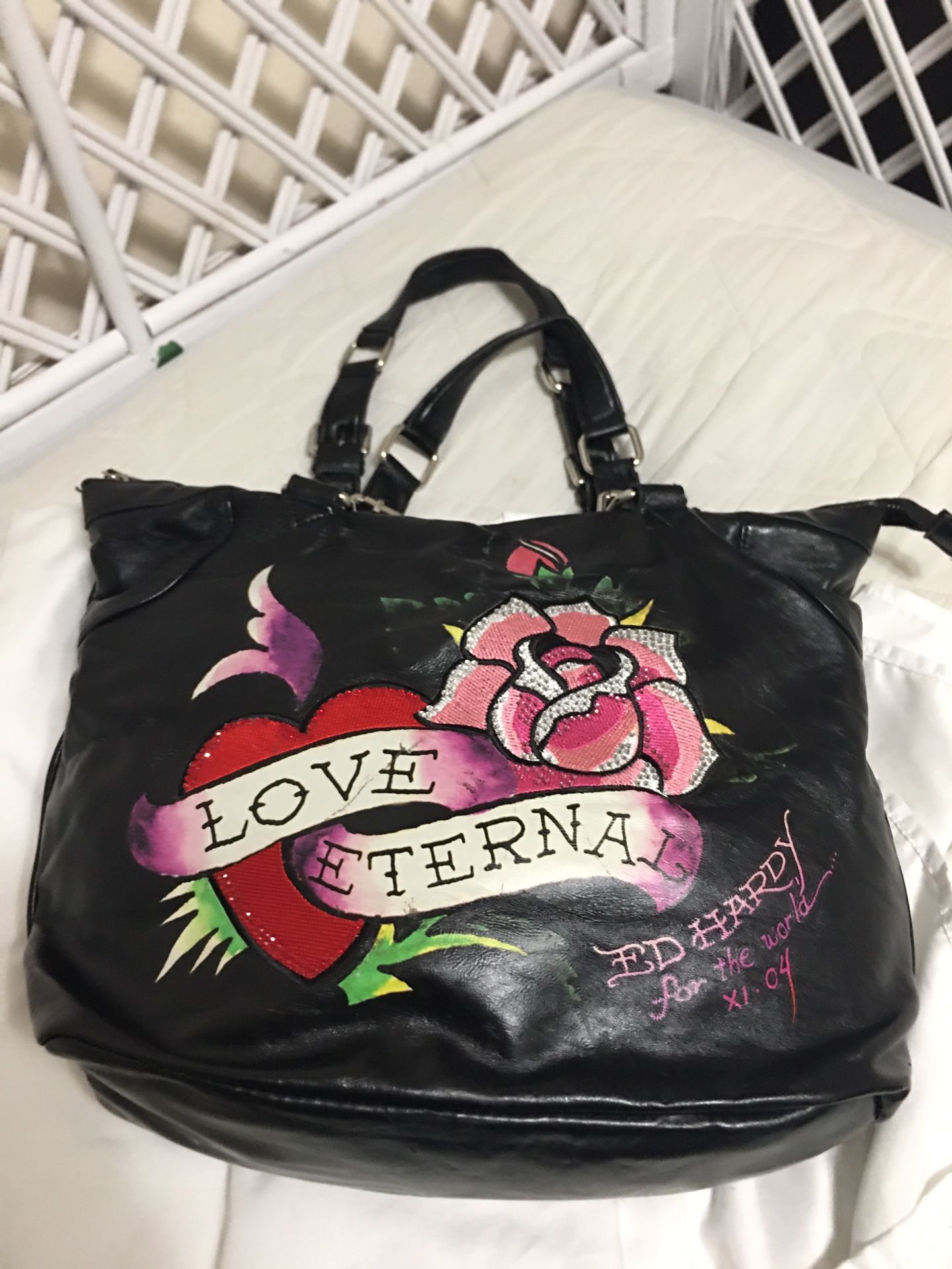 Ed hardy purse $15 plus free wallet