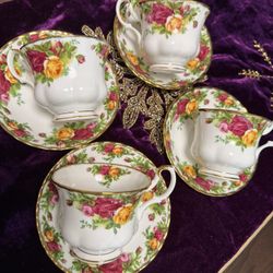 Royal Albert England Vintage 8 Pc Set