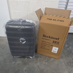 Rockland 28" Suitcase with 4 Way Spinner Wheels Lightweigth Luggage Black