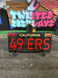 Engraved 49ers license plate