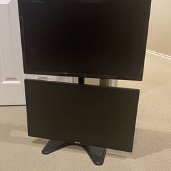 Huanuo Vertical Dual-Monitor Stand (MONITORS ARE NOT FOR SALE — JUST THE STAND)