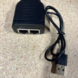 New - RJ45 Network Splitter Adapter, RJ45 1 to 2 LAN Ethernet Extender 