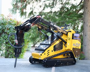 CFG KJT27 Perkins Diesel Mini Skid Steer + Hammer + 45-inch Bucket