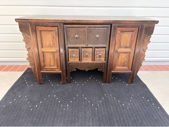 Arhaus One of a Kind Chinese Altar Table with Hidden Chair