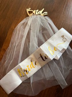 Bride Headband and Sash
