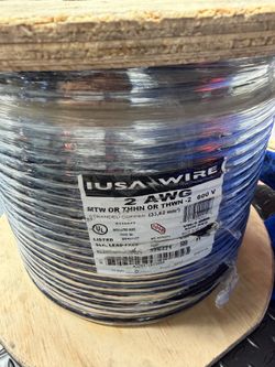 #2 Cerrowire 500 ft. 2 Gauge Black Stranded Copper THHN Wire