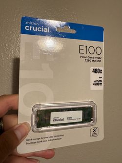 Crucial E100 480GB Gen4 NVMe SSD