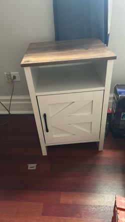 Two wooden nightstands