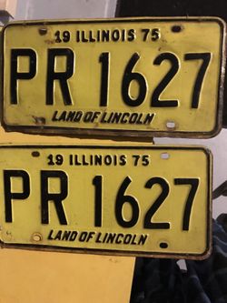 Illinois plates 1967. 1975