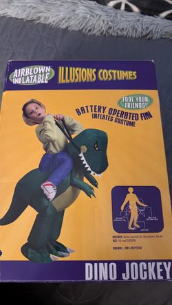 Dino Jockey blowup Halloween costume
