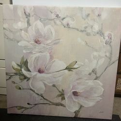 Beautiful Floral Print Canvas Picture Hobby Lobby 27"x27"