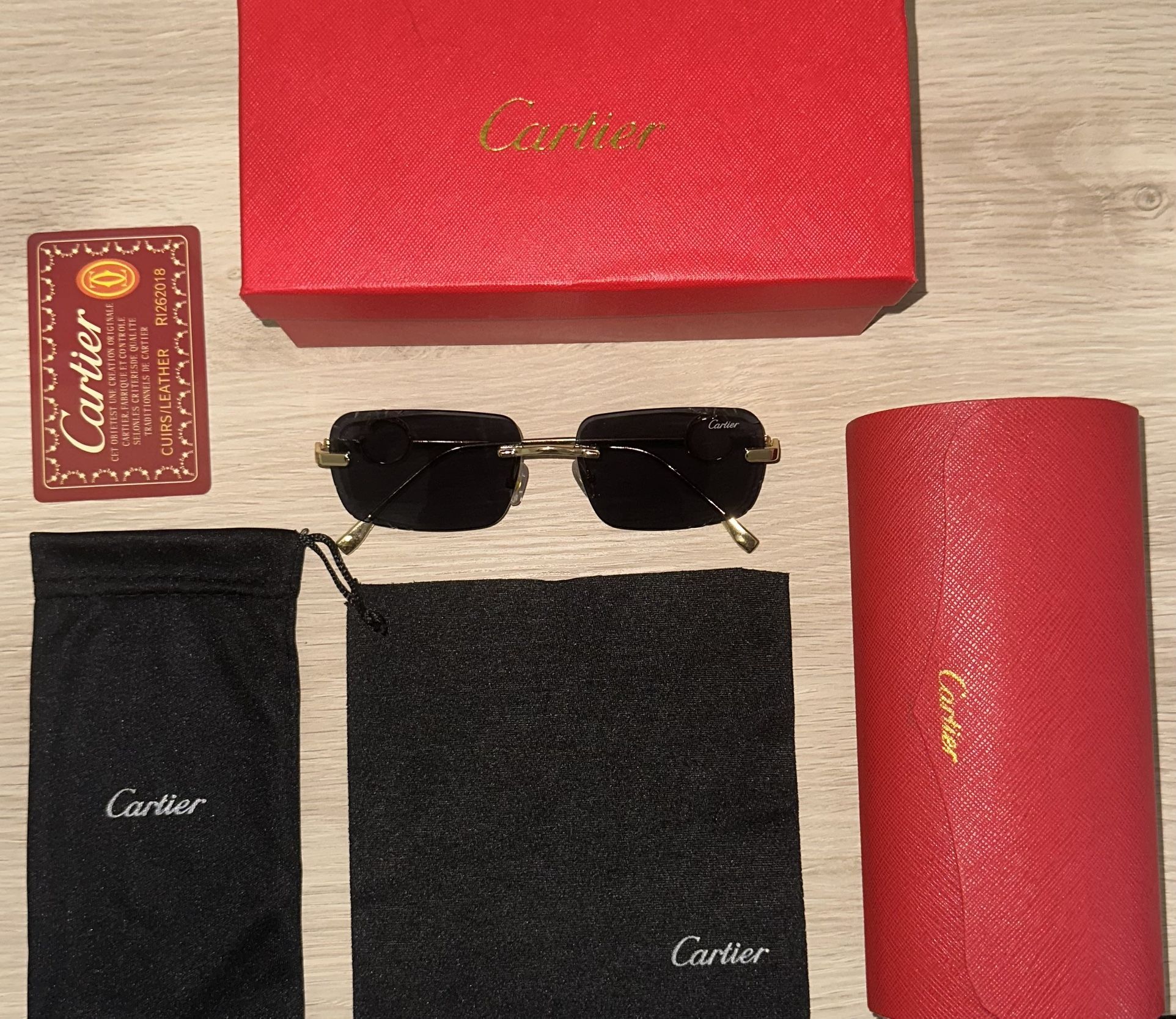 Cartier Black/Gold Sunglasses 