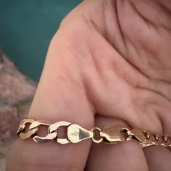 14k Rose Gold Figaro Chain 24inch