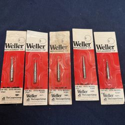 Lot Of 5 Weller Soldering Tips. Model Tcp1 And Tc 201. Nos
