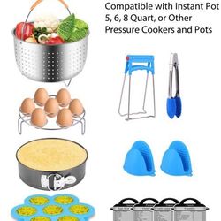 Accessories for pressure cooker and pots with steam basket and extra