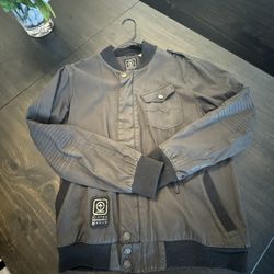 Men’s LRG canvas Moto Jacket Size Large 