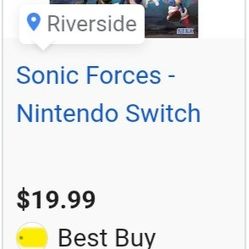 Nintendo Switch Sonic Forces Game 