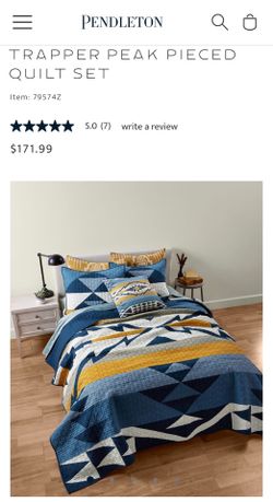 Pendleton TRAPPER PEAK PIECED Quilt Set (Twin XL) - College Freshman Dorm