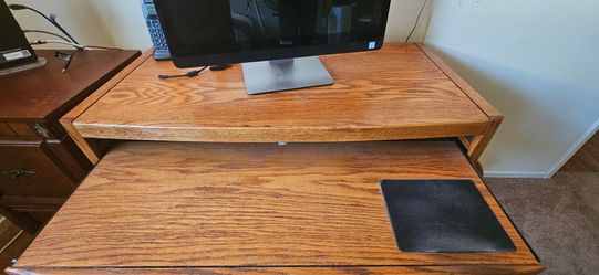 Golden Oak Computer Desk