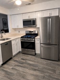 Gas stove, refrigerator, dishwasher and microwave