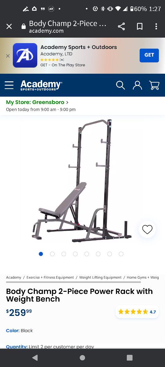 Weight Rack and Bench 