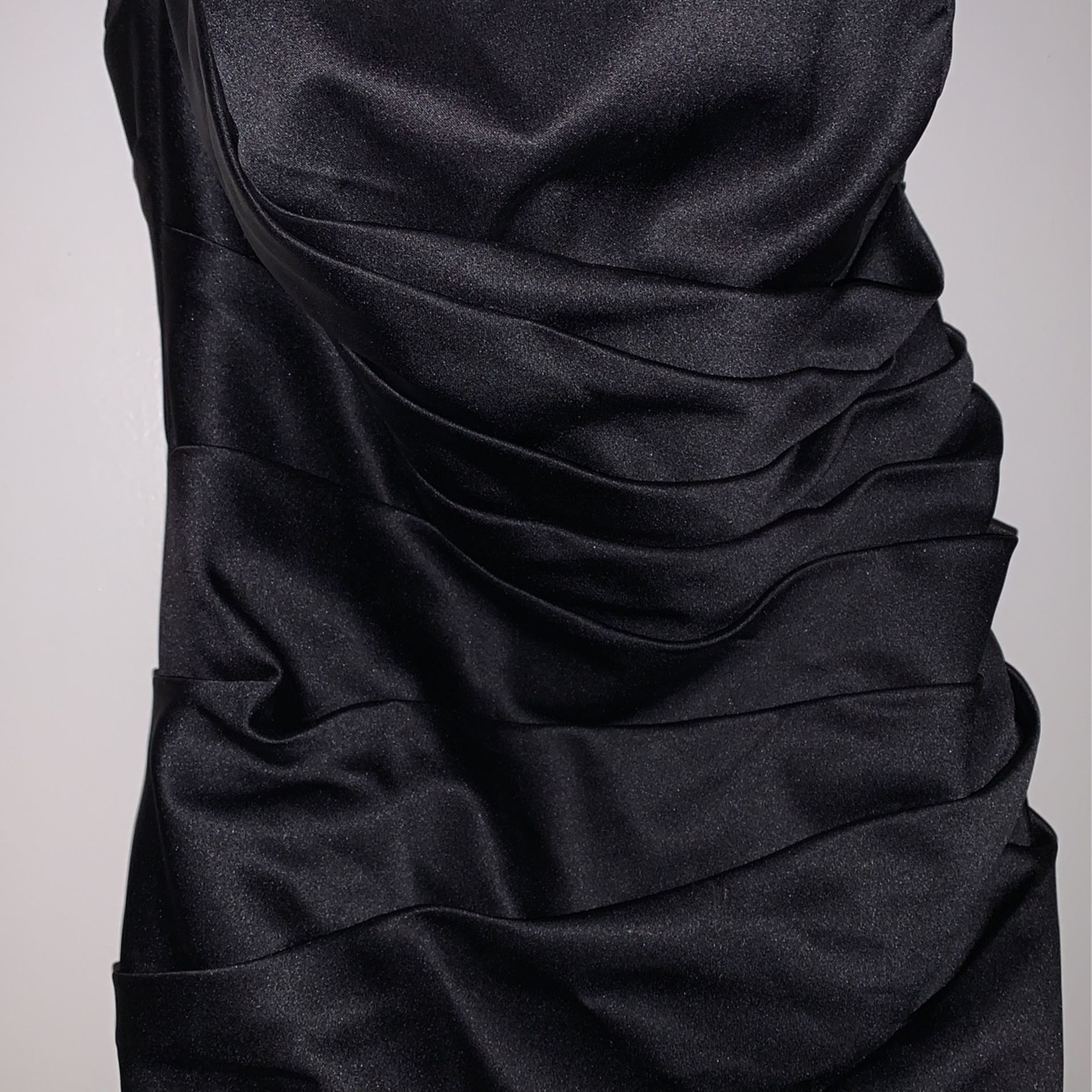David's Bridal F13974 Black formal Bridesmaid Dress