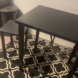 Small Dining Room Table With Two Stools