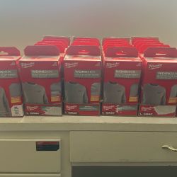 Milwaukee Men's Work Skin Large Gray Light Weight Performance Long-Sleeve T-Shirt 