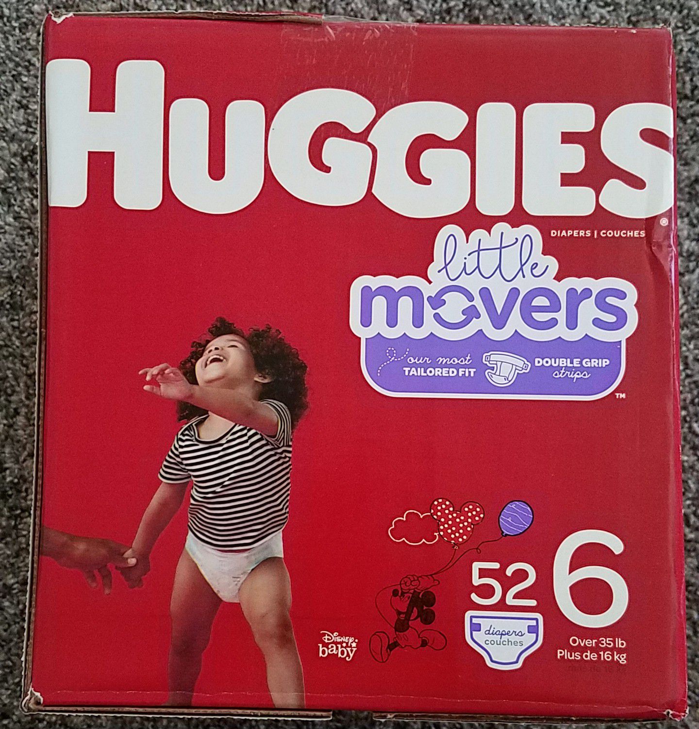 Huggies Size 6 Little Movers Box Diapers