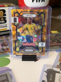 Panini 2026 Prizm Monopoly FIFA World Cup Ronaldo #18 Brazil Gold Money