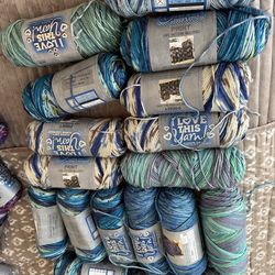 17 skeins of I Love this yarn